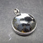 Rare Brahin Meteorite Slice With Olivine Pallasite Silver Pendant from Belarus - 1.2" - 7.5 Grams