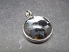 Rare Brahin Meteorite Slice With Olivine Pallasite Silver Pendant from Belarus - 1.2" - 7.5 Grams