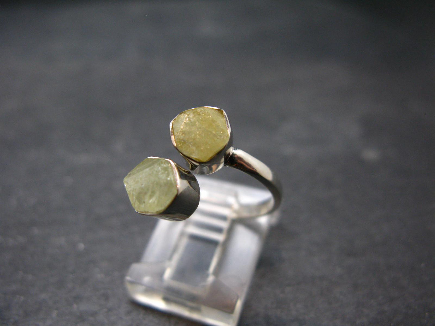 Rhodizite Rhodozite Silver Ring From Madagascar - Adjustable size - 2.51 Grams