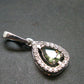 Moldavite Tektite Silver Pendant from Czech Republic - 1.0" - 1.85 Grams