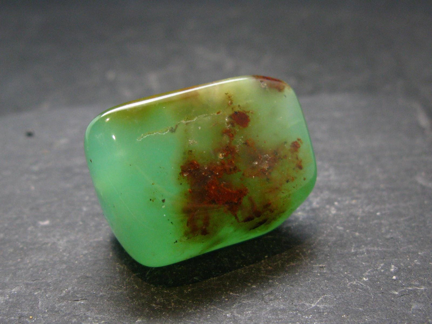 Rich Green Chrysoprase Tumbled Stone From Australia - 1.3"