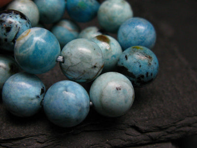 Blue Opal Genuine Bracelet ~ 7 Inches ~ 10mm Round Beads