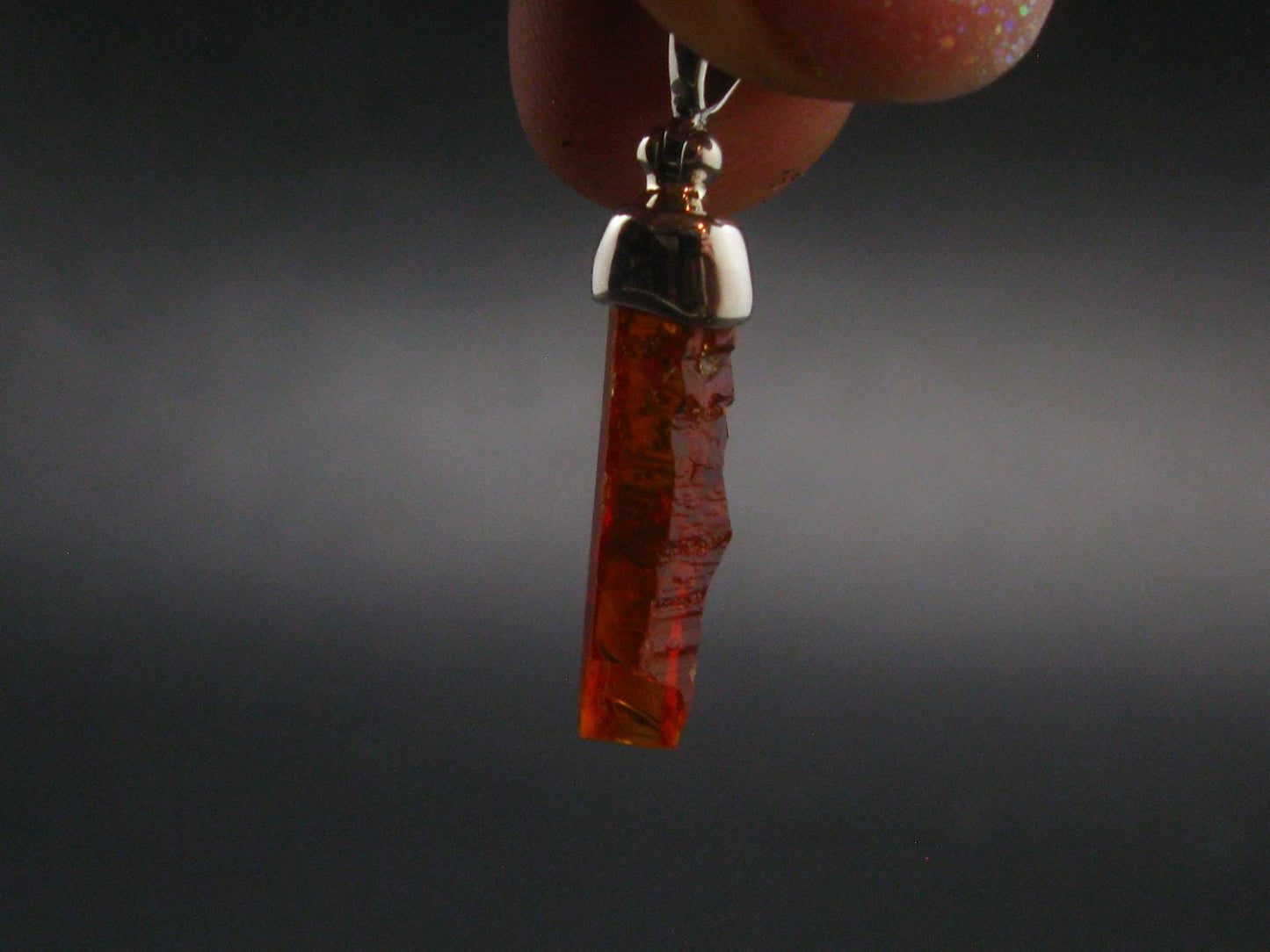 Zincite Zinkite Crystal 925 Silver Pendant from Poland - 1.3" - 2.92 Grams