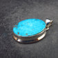 Turquoise Silver Pendant - 1.2" - 6.30 Grams