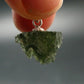 Moldavite Tektite Silver Pendant from Czech Republic - 0.7" - 1.36 Grams
