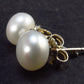 The Most Classic Earring Styles!! Natural 8mm Round Freshwater Cultured Pearls 925 Silver Stud Earrings - 0.7"
