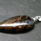 The Tempest Stone!! Natural Pietersite Polished Cabochon Silver Pendant from Namibia - 1.4"