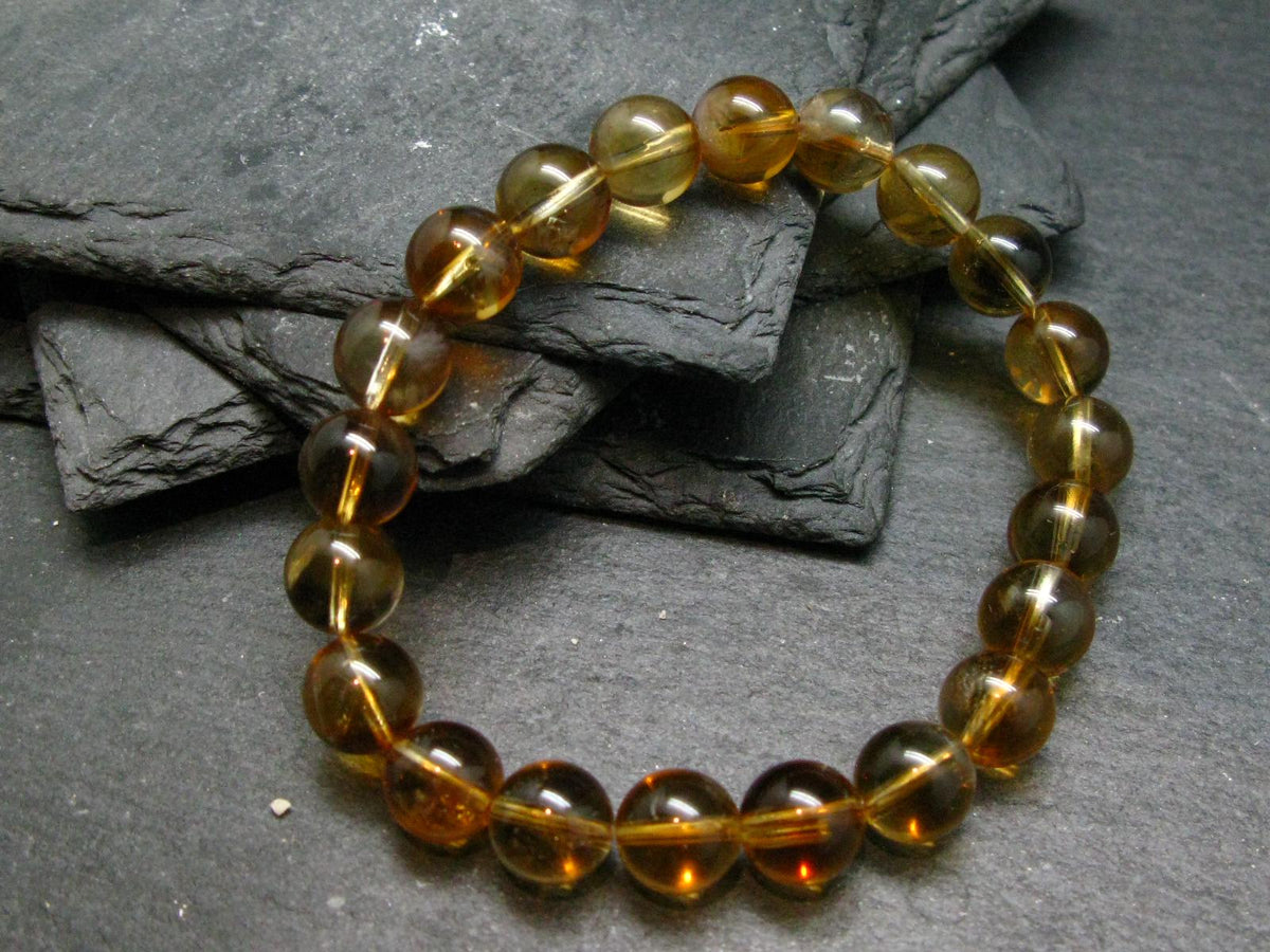 Citrine Genuine Unheated Bracelet ~ 7 Inches ~ 10mm Round Beads