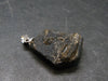 Meteor Splash Glass!! Fabulous Asymmetrical Rare Darwin Glass Tektite Pleistocene Silver Pendant From Australia - 0.9" - 2.20 Grams