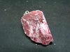 Rare Raw Rhodonite Silver Pendant From Brazil - 1.3"