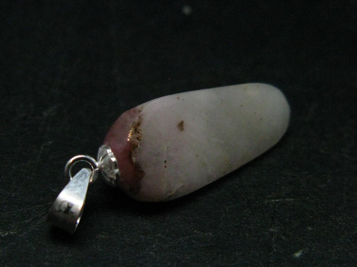Rare Pink Tugtupite Sterling Silver Pendant From Greenland - 0.8" - 1.53 Grams