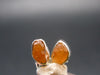Spessartine Garnet Silver Stud Earrings From Tanzania - 0.7" - 1.62 Grams