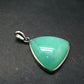 Rich Green Chrysoprase Silver Pendant From Australia - 1.1" - 5.03 Grams