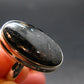 Real!! Very Rare Nuumite Nuummite Sterling Silver Ring from Greenland - 6.07 Grams - Size 7
