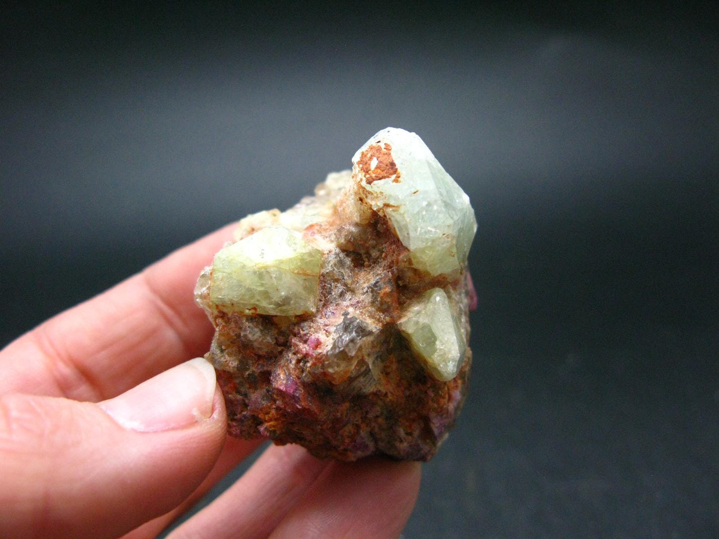 Rhodizite Rhodozite Cluster From Madagascar - 47.71 Grams - 1.6"