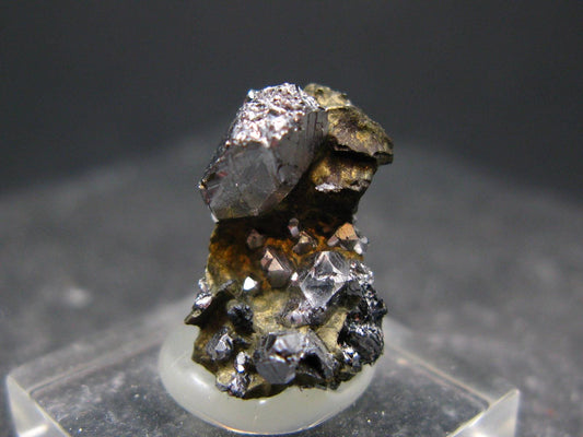 Sperrylite Crystal On Matrix From Russia - 1.3" - Huge 8mm Crystal