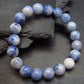 Dumortierite In Quartz Genuine Bracelet ~ 7 Inches ~ 10mm Round Beads