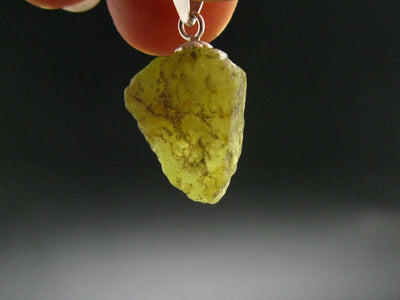 Chrysoberyl Crystal Silver Pendant From Brazil - 2.30 Grams