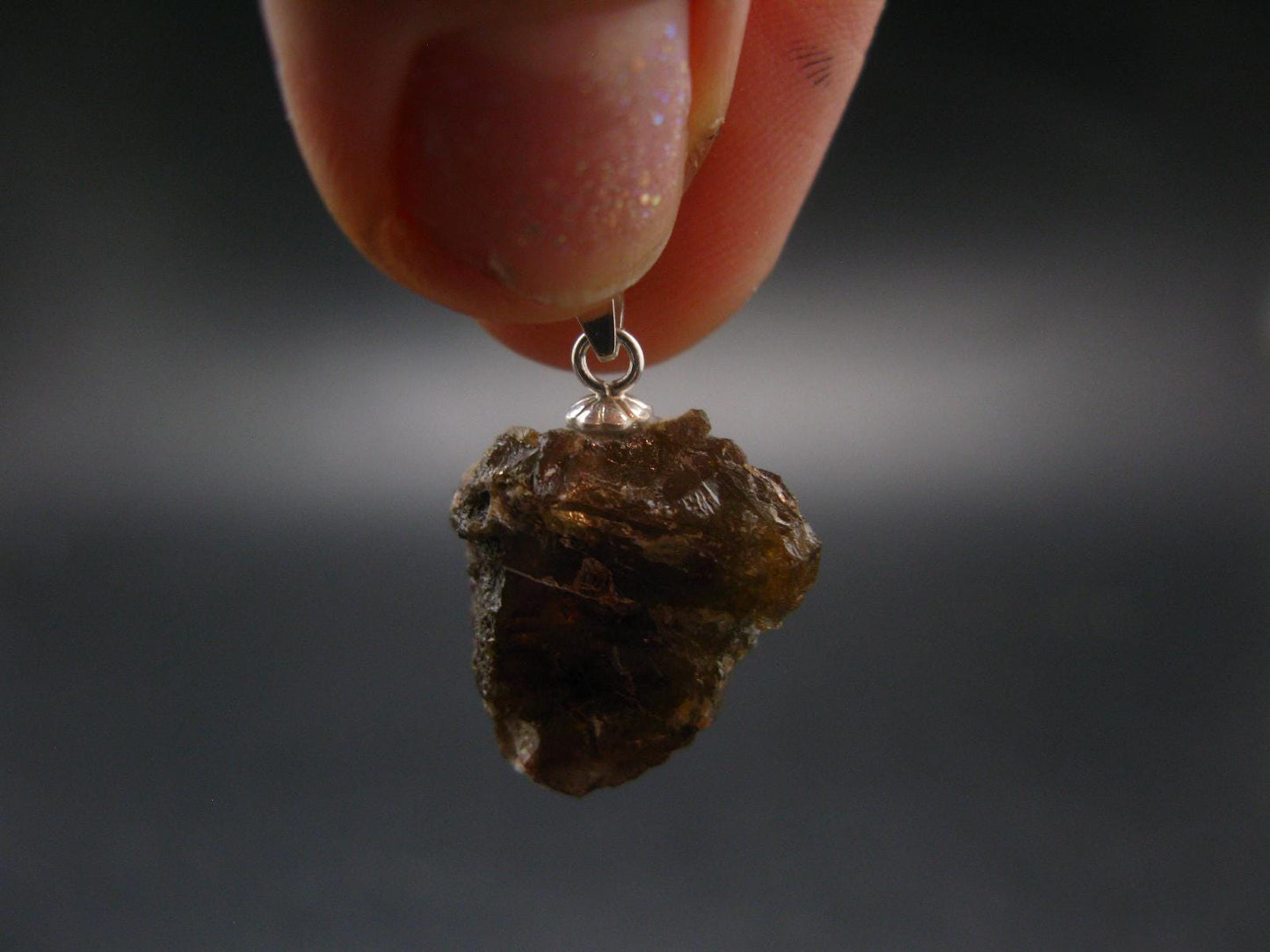 Sphalerite 925 Silver Pendant from Spain - 0.9" - 4.46 Grams