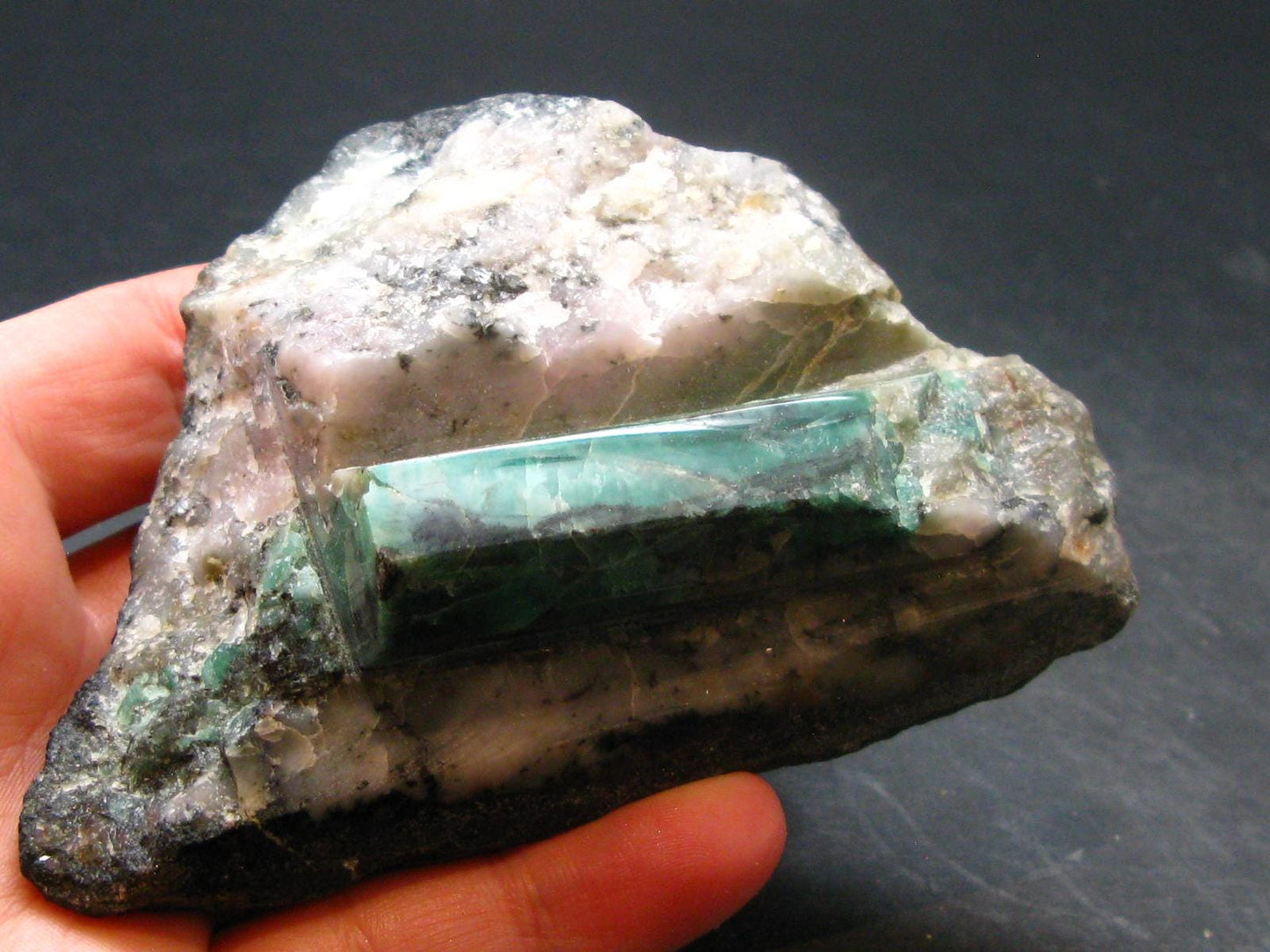 Emerald polished Cluster from Brazil - 3.6"