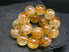 Citrine Genuine Bracelet ~ 7 Inches ~ 12mm Round Beads