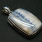 Rare Blue Scheelite Silver Pendant From Turkey - 1.5" - 9.00 Grams