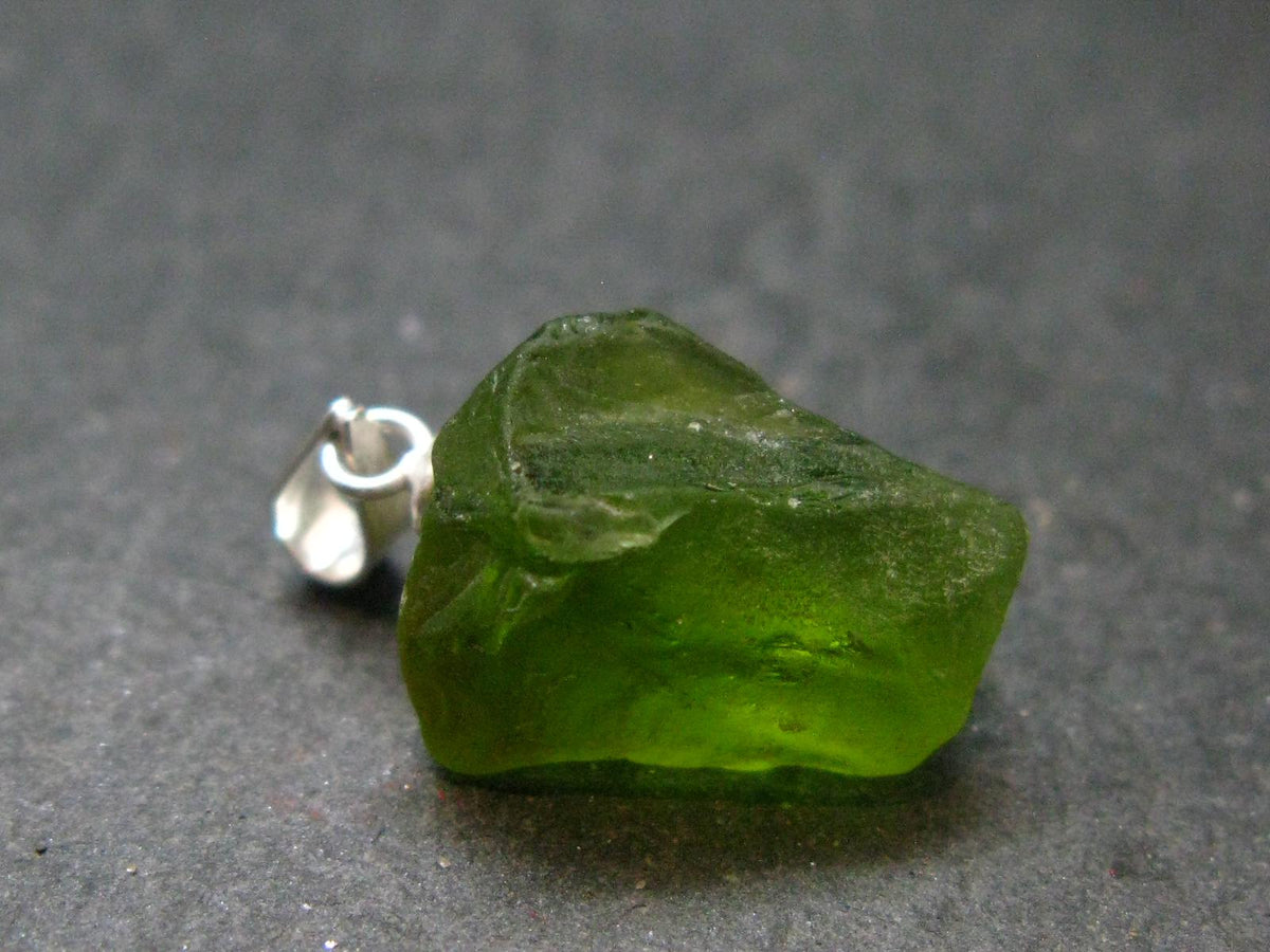 Peridot Olivine Pendant in SS From Arizona - 0.8" - 2.89 Grams