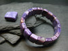 Charoite Genuine Bracelet ~ 7 Inches ~ 14mm Squared Beads