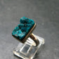 Emerald Green Dioptase Crystal Silver Ring from Congo - 4.82 Grams - Size 6
