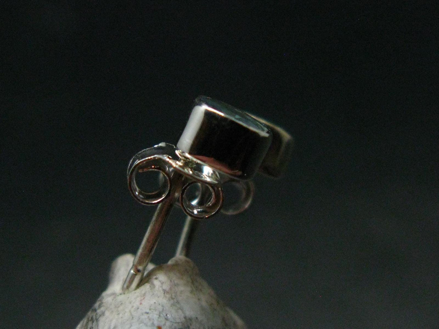 Alexandrite Gem Silver Stud Earrings From Russia - 0.86 Grams