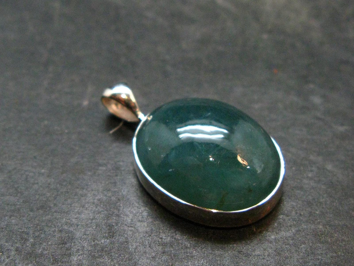 Extremely Rare Grandidierite Silver Pendant From Madagascar - 1.2" - 5.10 Grams