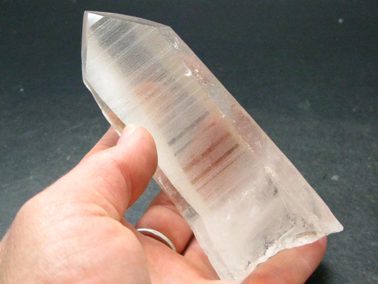 Record Keeper Lemurian Seed Quartz Crystal From Brazil - 4.3"