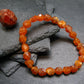 Garnet Spessartine Genuine Bracelet ~ 7 Inches ~ 10mm Crystal Beads