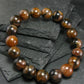 Andalusite Chiastolite Genuine Bracelet ~ 7 Inches ~ 10mm Round Beads