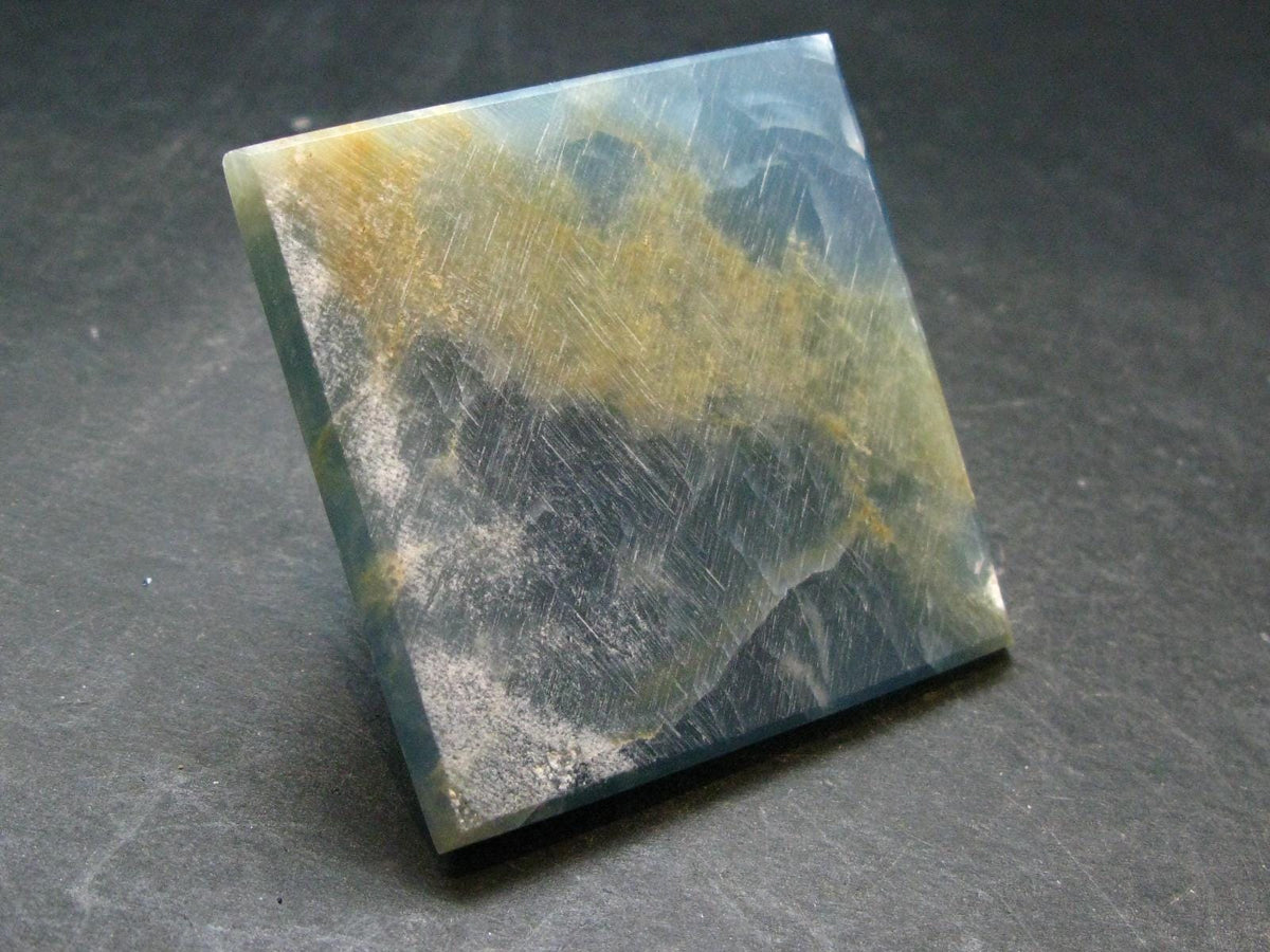 Lemurian Aquatine Blue Calcite Pyramid - 2.2" - 136.56 Grams