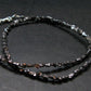 Raw Black Diamond Genuine Necklace - 7.11 Grams - 18 Inches - 5 mm Crystal Beads