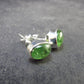 Tsavorite Gem Green Garnet Sterling Silver Earrings from Tanzania - 1.80 Grams
