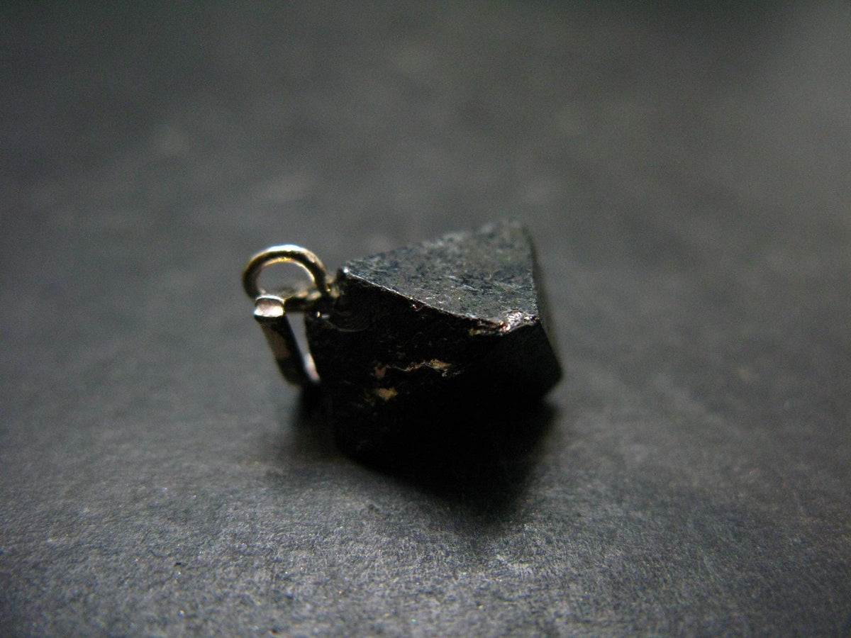Magnetite Crystal Silver Pendant From Bolivia - 0.9" - 3.0 Grams