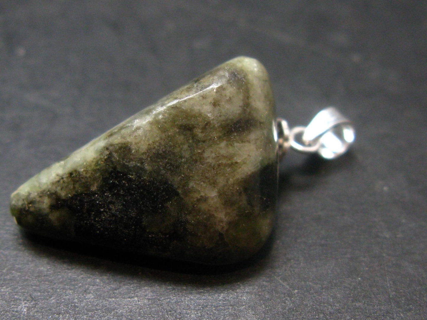 Phenakite Phenacite Tumbled Silver Pendant from Russia - 1.1" - 5.47 Grams