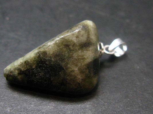 Phenakite Phenacite Tumbled Silver Pendant from Russia - 1.1" - 5.47 Grams