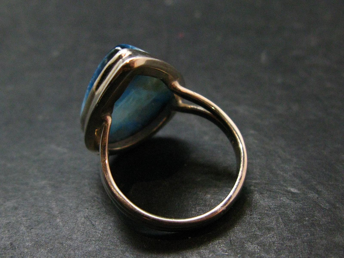 Blue Ice Glacierite Silver Ring from Indonesia - Size 9- 7.87 Grams
