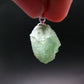 Extremely Rare Raw Gem Green Kornerupine Silver Pendant Crystal From Tanzania - 2.60 Grams - 1.0"