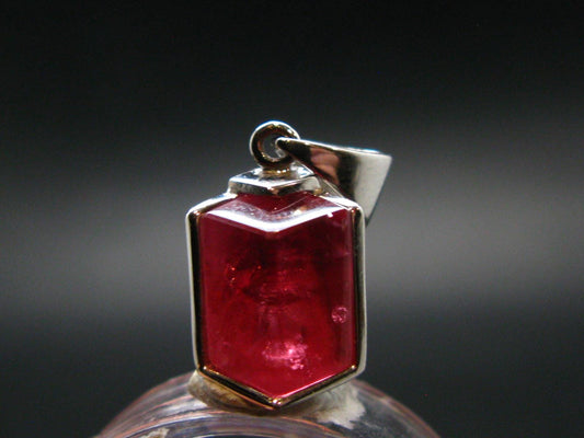Rhodochrosite Sterling Silver Pendant From Alma Colorado - 0.9" - 2.97 Grams