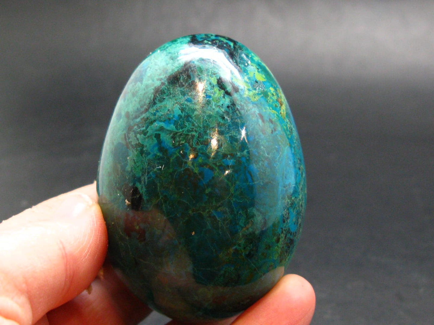 Chrysocola Chrysocolla Egg From Peru - 2.5" - 183.06 Grams