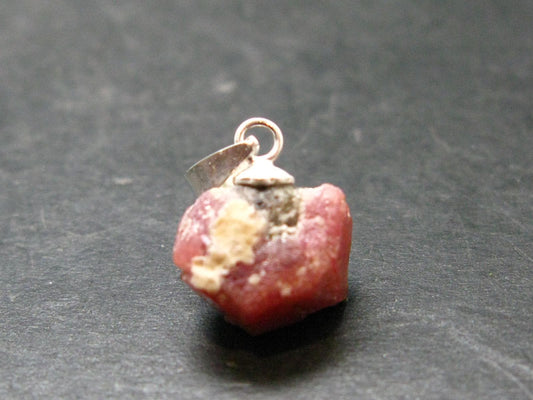 Raspberry Grossular Garnet Pendant From Mexico - 0.6" - 1.57 Grams