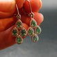 Gem Emerald Faceted Silver Earrings From Colombia - 2.58 Grams Total