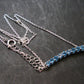 Elegant Genuine Solitaire Sky Blue Topaz Sterling Silver Pendant with CZ From Brazil With Chain - 18" - 3.20 Grams