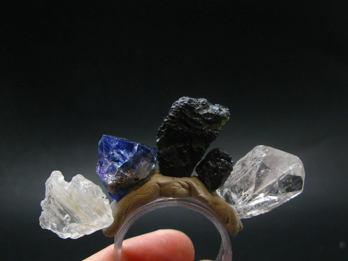 Synergy 12 Set Phenakite Moldavite Natrolite Petalite Danburite Tektite Scolecite Herderite Tanzanite Brookite 135.64 Gr