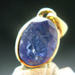 Natural Faceted Tanzanite Gold Plated Sterling Silver Pendant from Tanzania - 0.7"