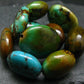 Turquoise Genuine Untreated Bracelet ~ 7.5 Inches ~ 25mm Tumbled Beads